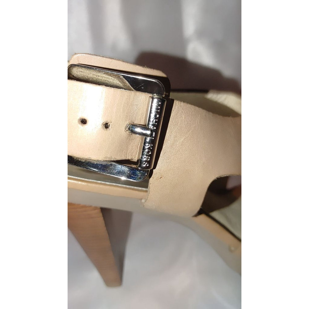 Michael Kors Carla Leather Platform Heel Size 10 - Picture 11 of 12